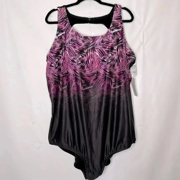 Swimsuits For All Women's NWT Plus Size High-Neck One Piece size 34 - Picture 3 of 9